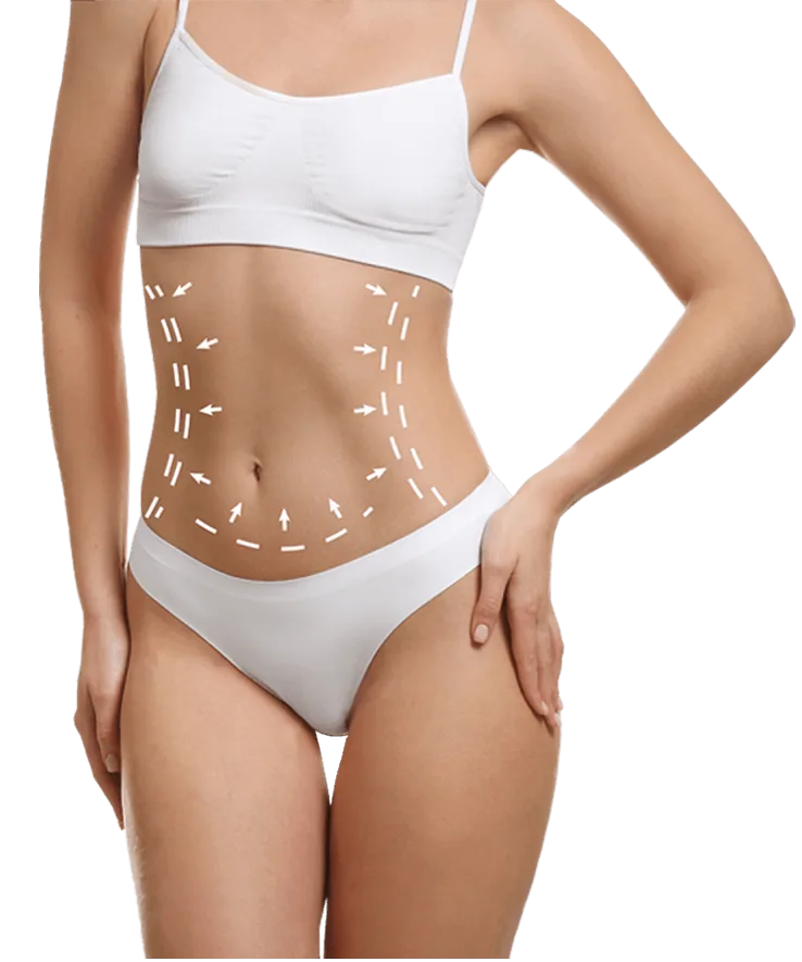 tummy tuck red bg